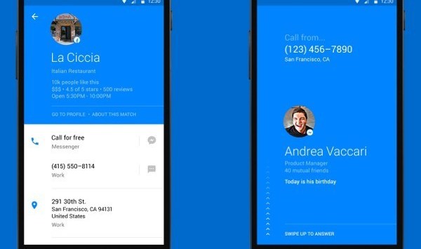 Facebook launches phone app that shows profile information when someone calls