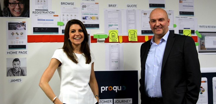 Leigh O'Neill (NAB) & Andy Ellis (Telstra) at the Proquo announcement