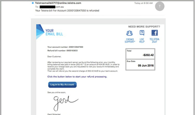 MailGuard Telstra letter blocked