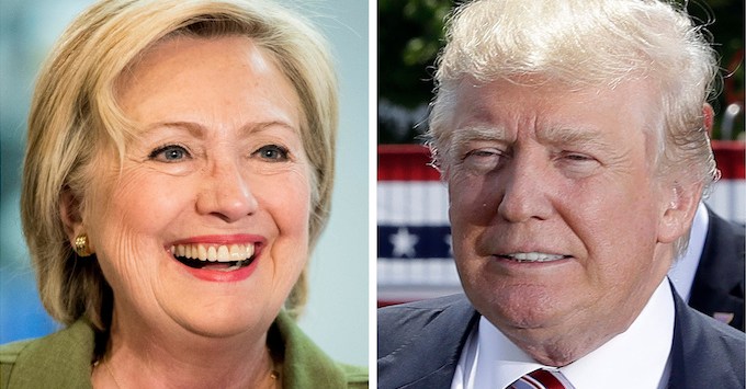 Hillary Clinton and Donald Trump US election 2016