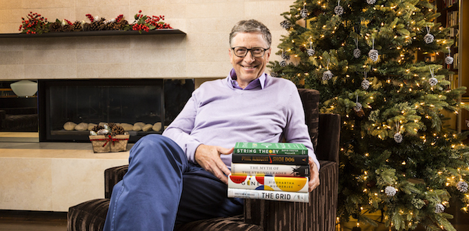 Bill Gates reading