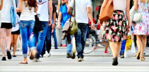 people walking in street