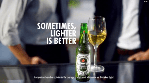 Heineken Light advertisement