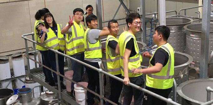 Chinese winemaking students