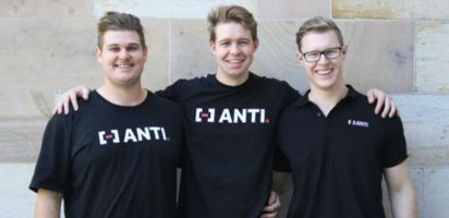 ANTI co-founders Rob Joseph and Liam Norris, with CTO Brodie Robinson. Source: Supplied.