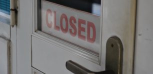 closed sign on door