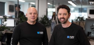 Quad Lock founders photographed in office interior