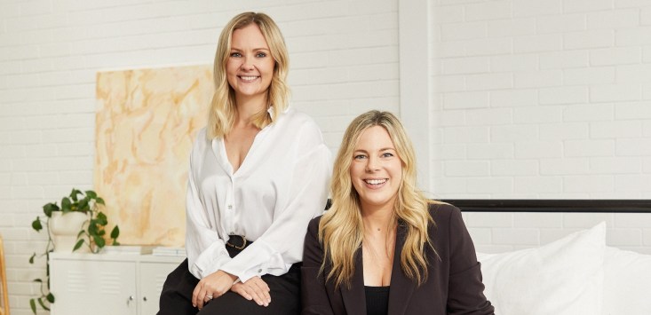 L-R: Lauren Swidenbank and collabosaurus Jessica Ruhfus. Source: Supplied