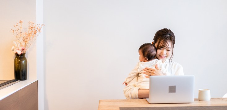 women working from home office gender pay gap